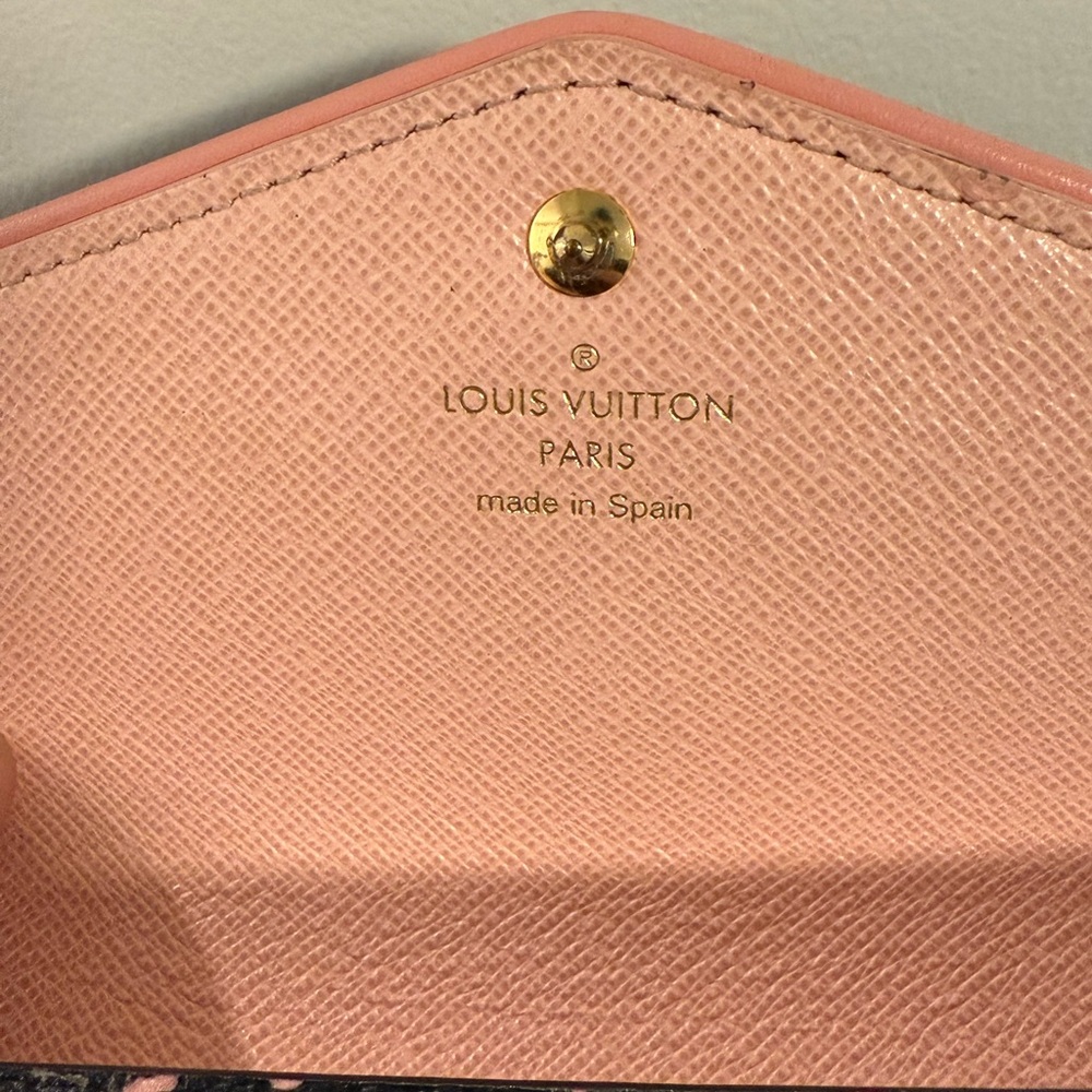 Louis Vuitton One-of-a-Kind Black and Pink Sarah Wallet on Special Woven Chain - Picture 4 of 5